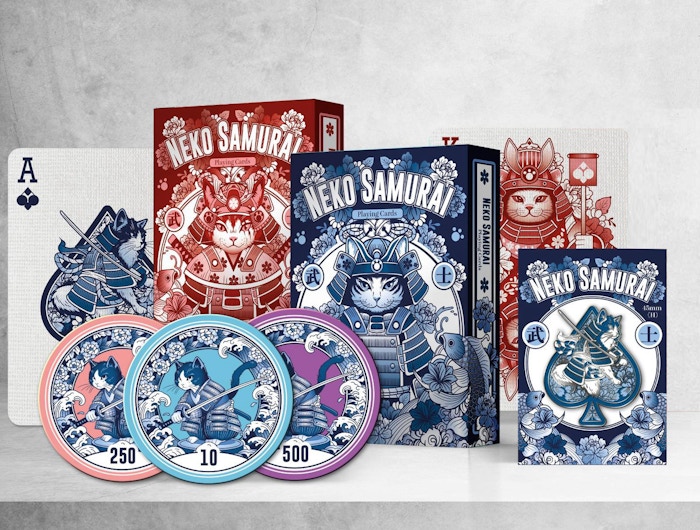 Neko Samurai Playing Cards