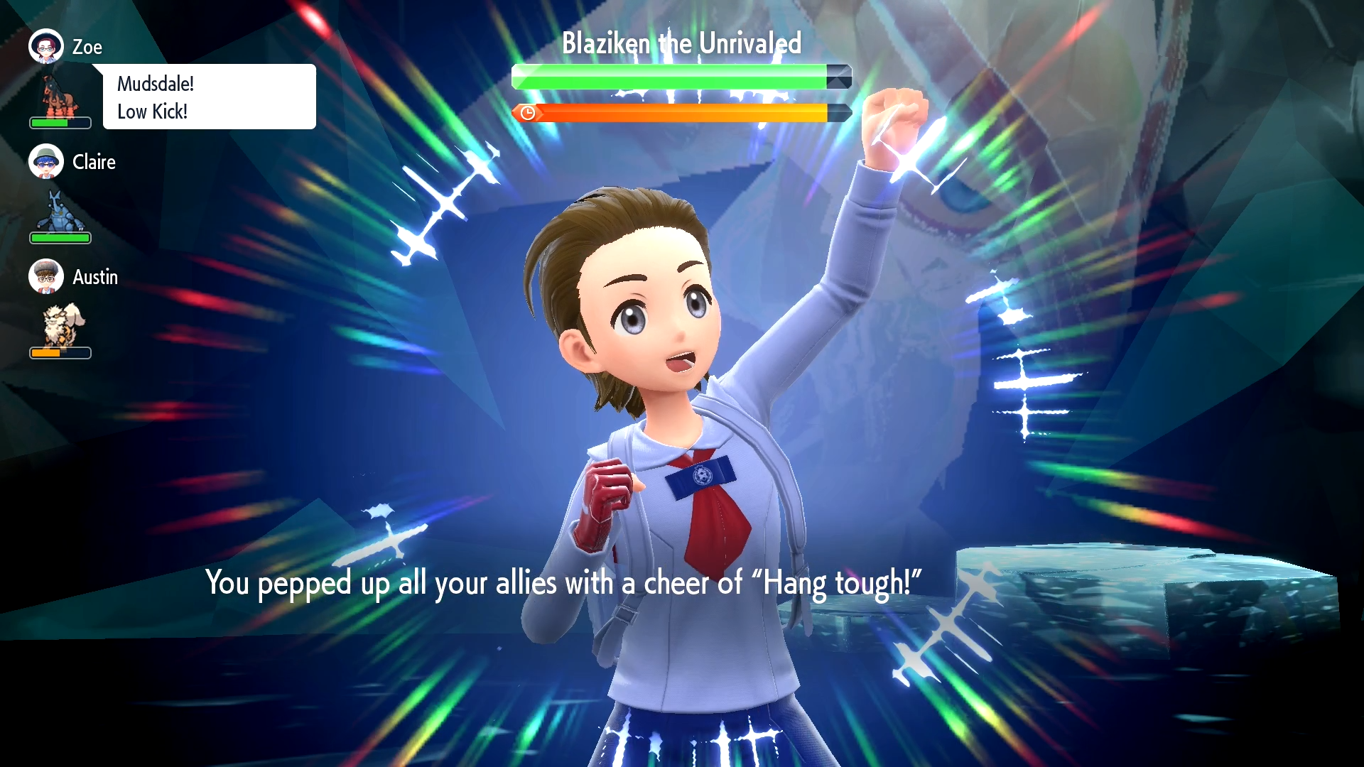 Player uses the &ldquo;Hang tough!&rdquo; cheer